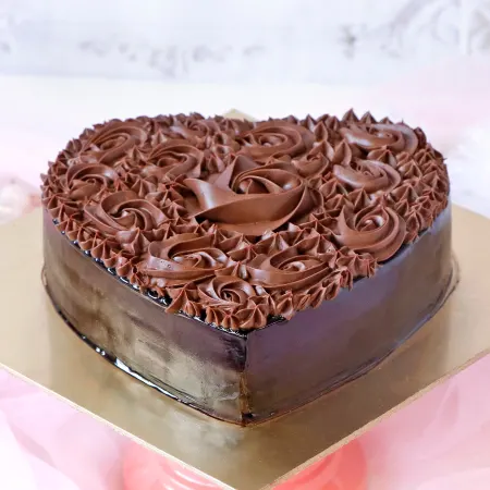 Heart Shaped Chocolate Cake